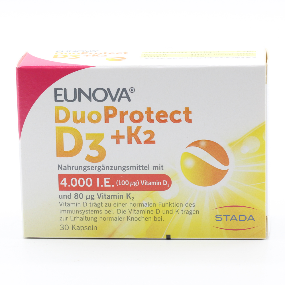 EUNOVA DuoProtect D3+K2 4000 I.E./80 μg Kapseln