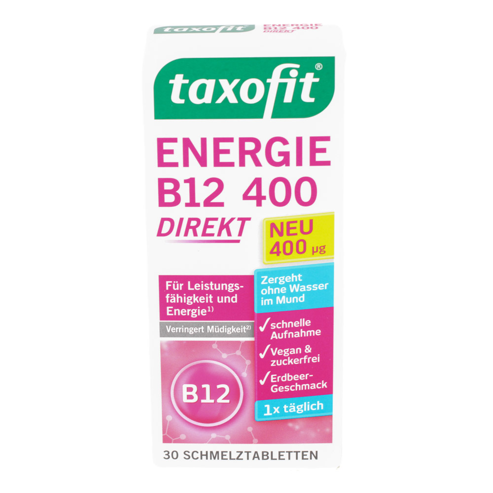TAXOFIT Energie B12 400 Direkt Schmelztabletten