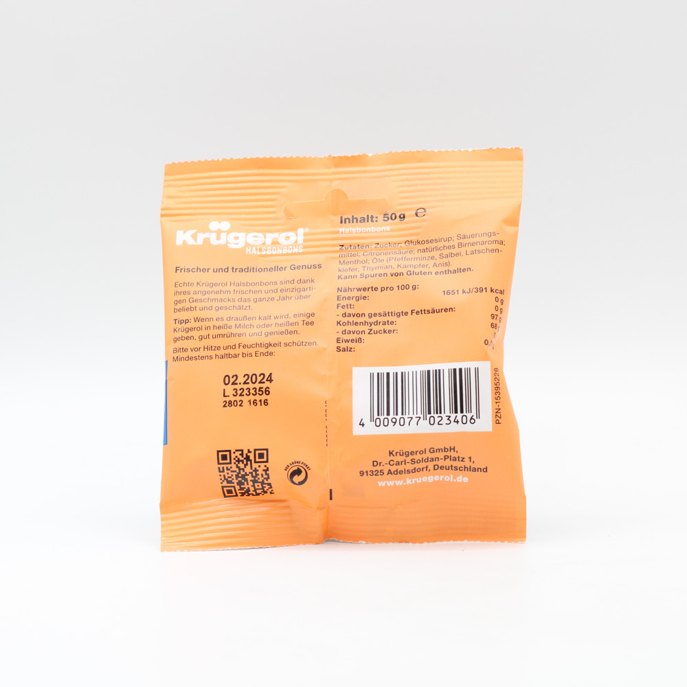 KRÜGEROL Halsbonbons zuckerhaltig
