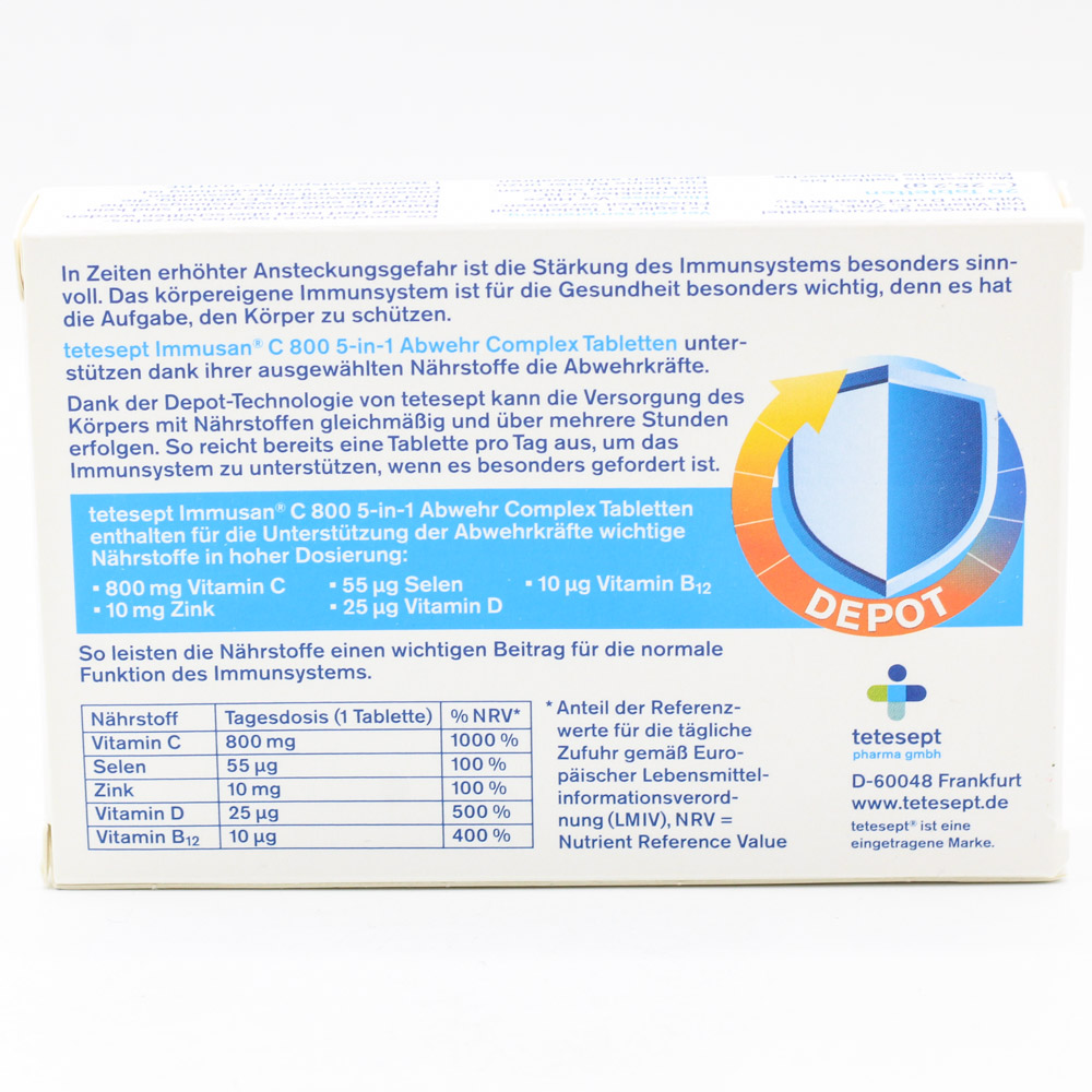TETESEPT Immusan C 800 5in1 Abwehr Complex Tabl.
