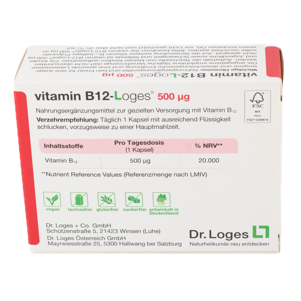 VITAMIN B12-LOGES 500 μg Kapseln