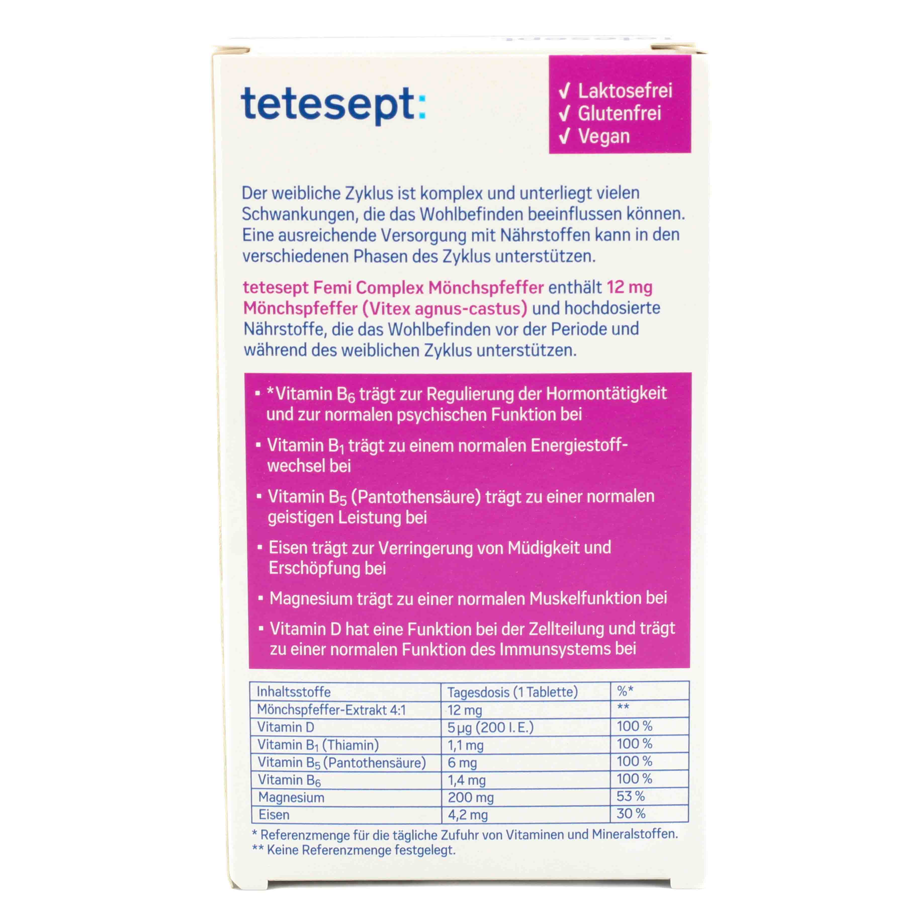 TETESEPT Femi Complex Mönchspfeffer Filmtabletten