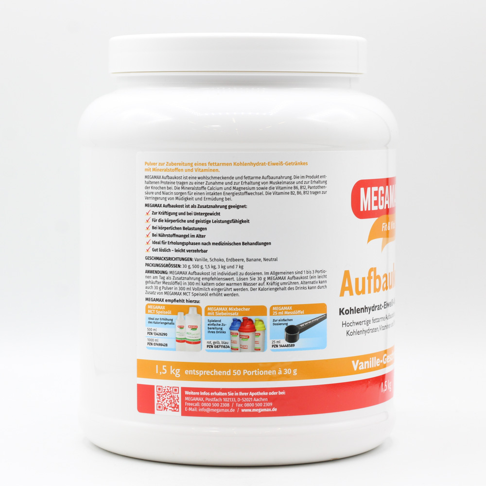 MEGAMAX Aufbaukost Vanille Pulver