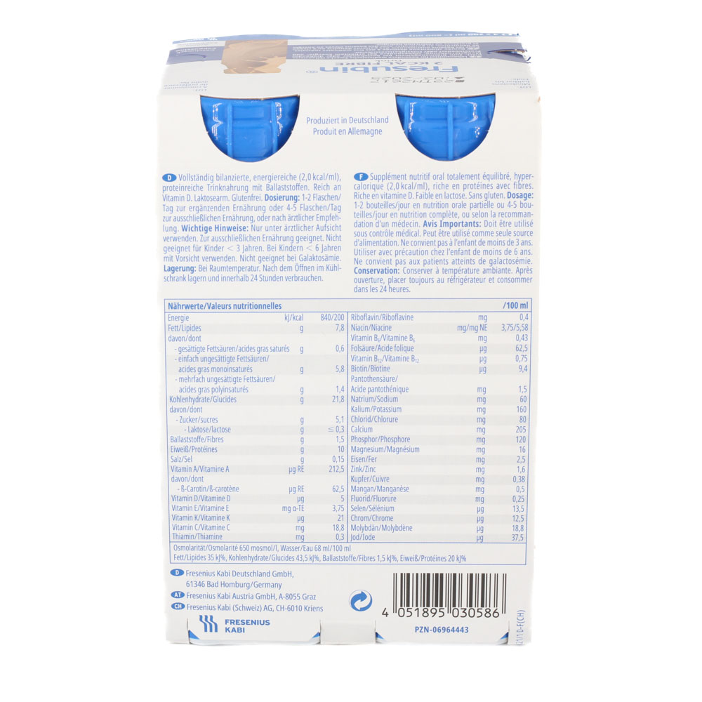 FRESUBIN 2 kcal Fibre DRINK Cappuccino Trinkflasche Trinknahrung