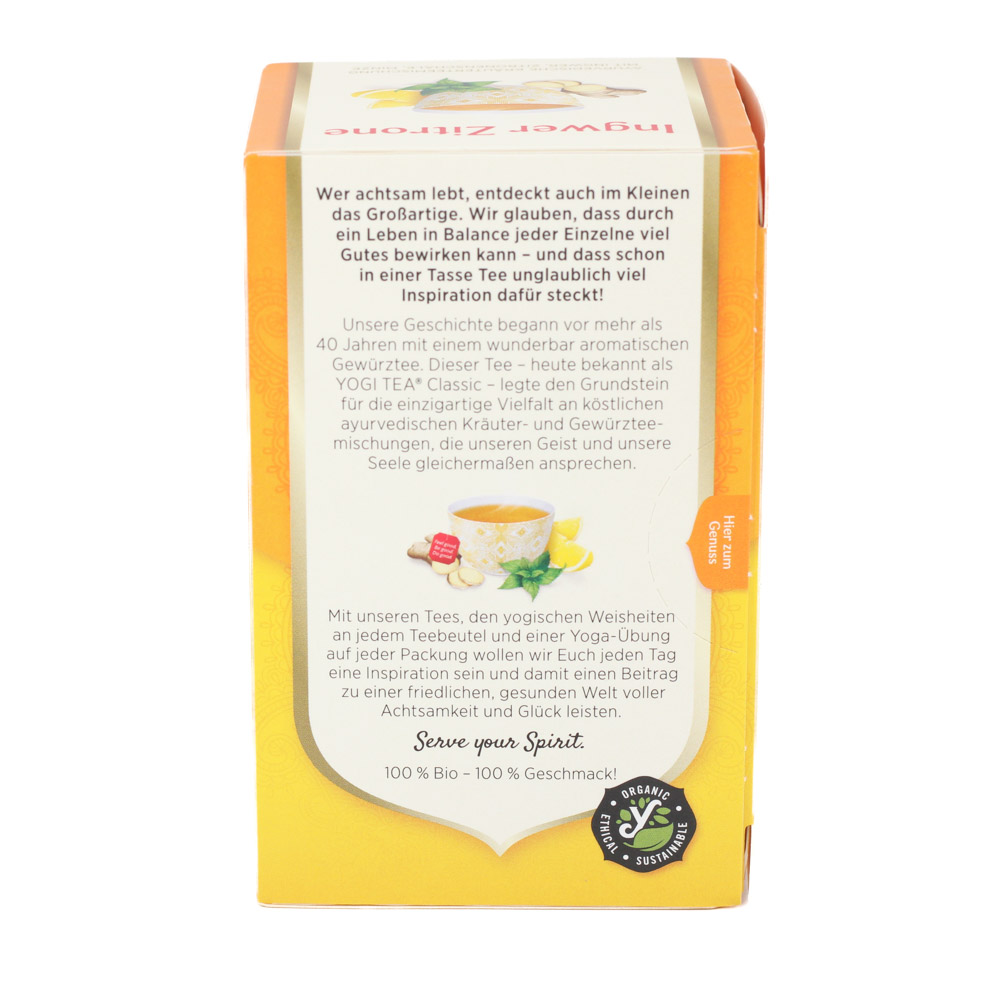 YOGI TEA Ingwer Zitrone Bio Filterbeutel