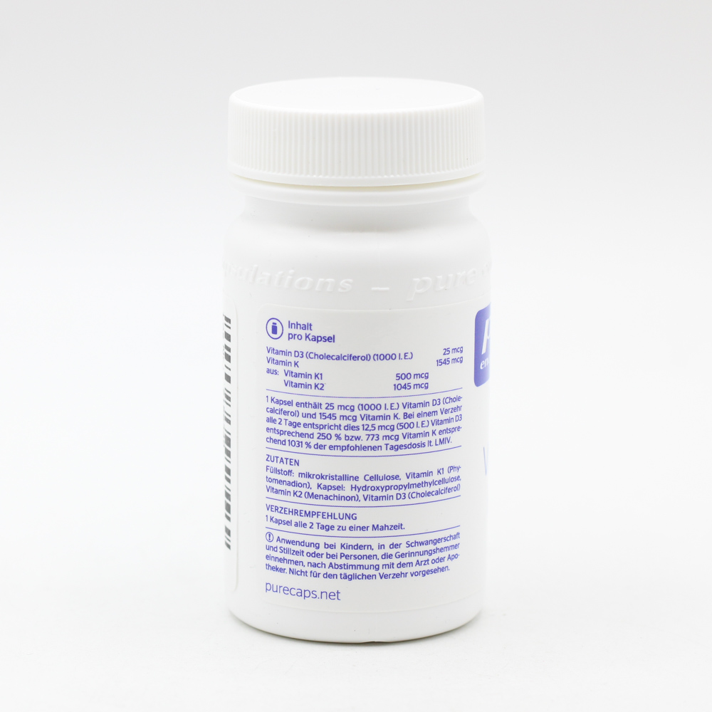 PURE ENCAPSULATIONS Vitamin K & D Kapseln