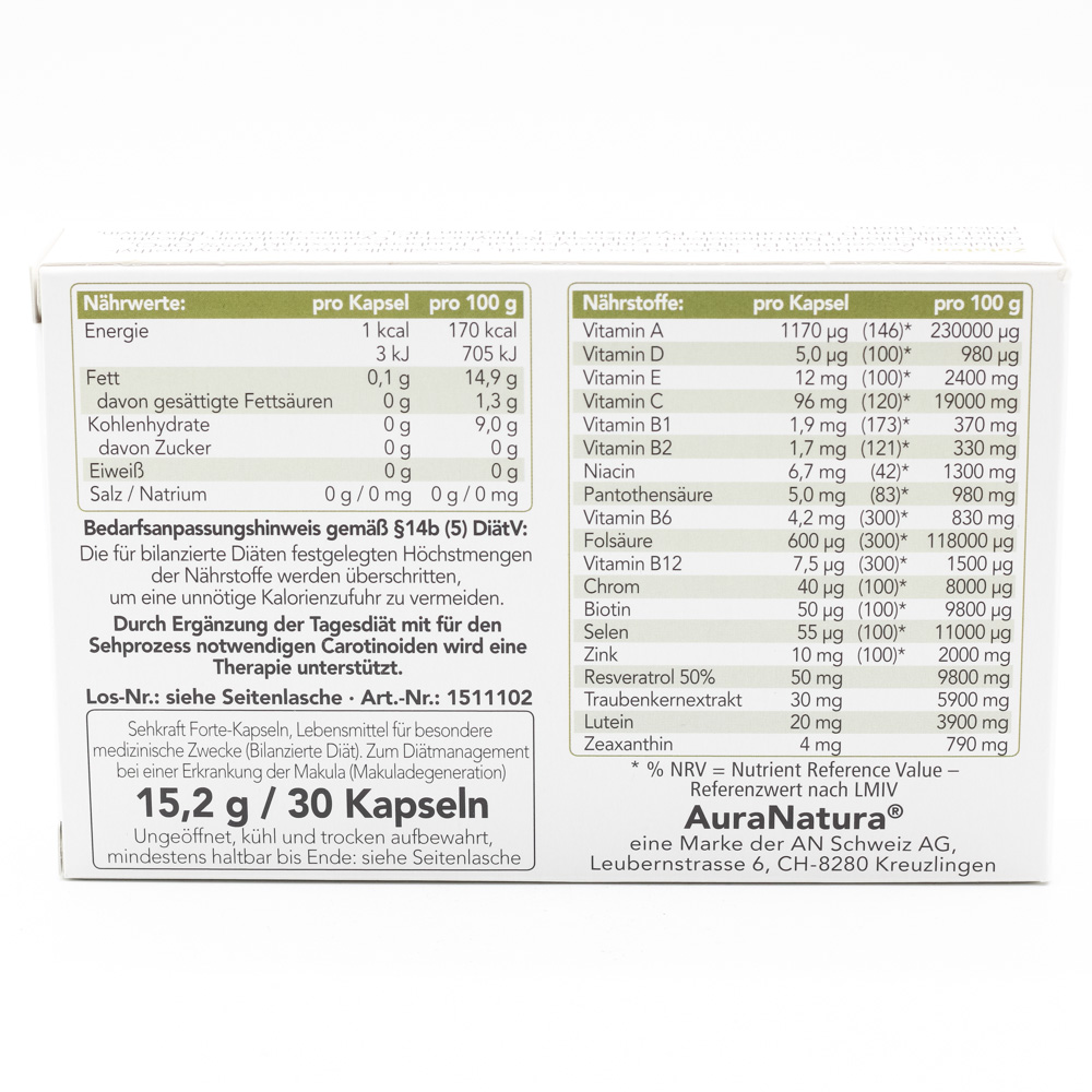 AURANATURA Sehkraft Forte Kapseln