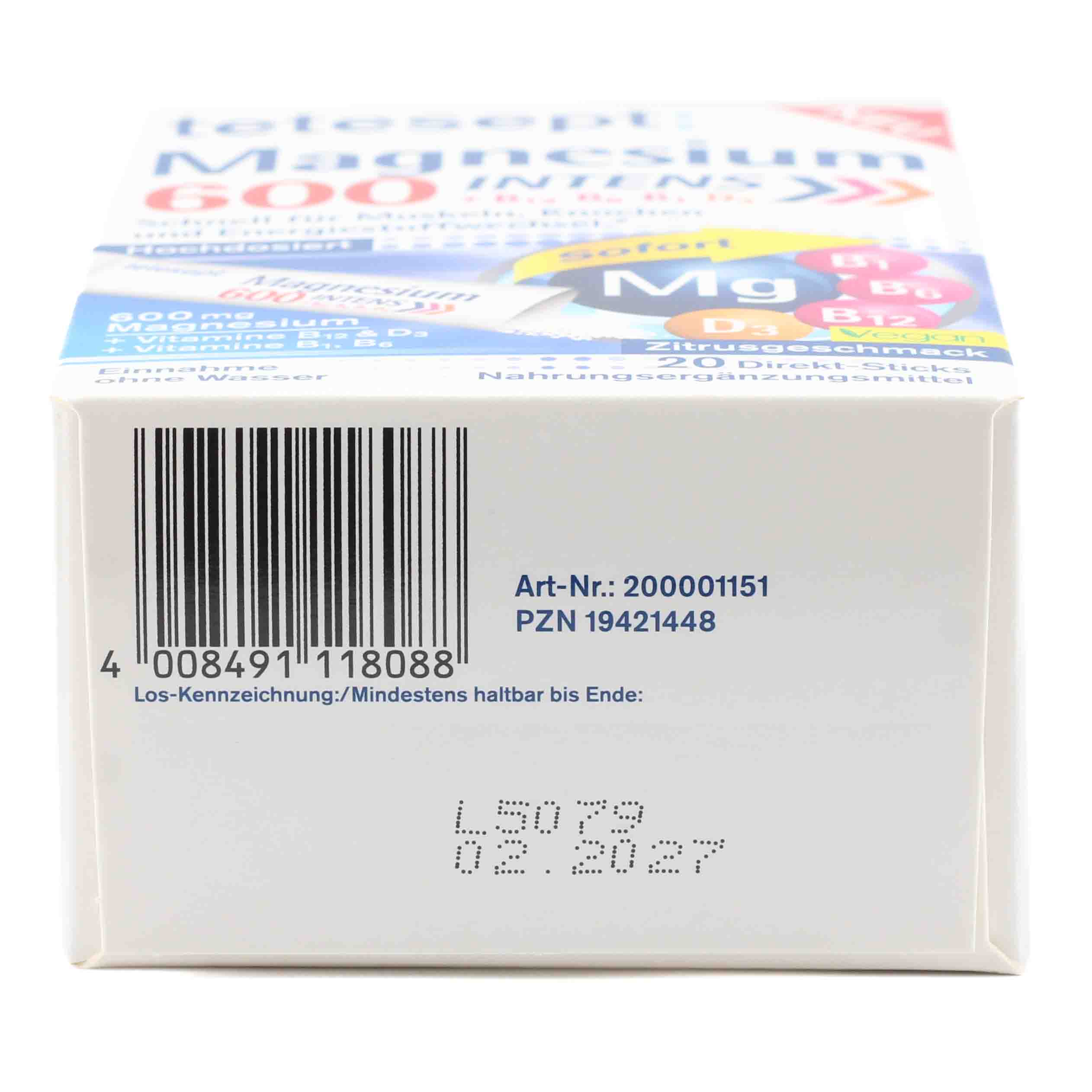 TETESEPT Magnesium 600 Direkt Sticks