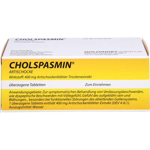 CHOLSPASMIN Artischocke überzogene Tabletten