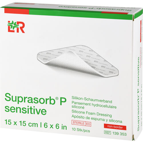 SUPRASORB P sensitive PU-Schaumv.non-bor.15x15cm