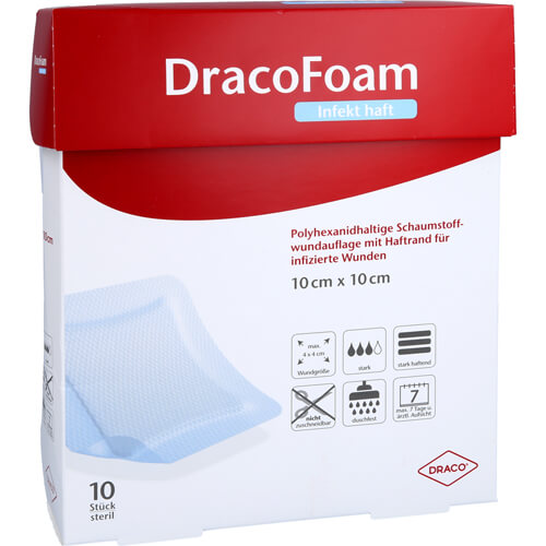 DRACOFOAM Infekt haft Schaumst.Wundauf.10x10 cm