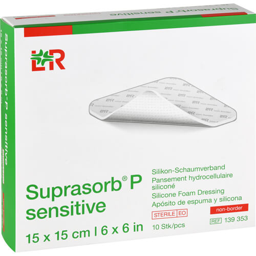 SUPRASORB P sensitive PU-Schaumv.non-bor.15x15cm