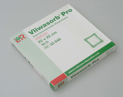 VLIWASORB Pro superabsorb.Komp.steril 22x22 cm