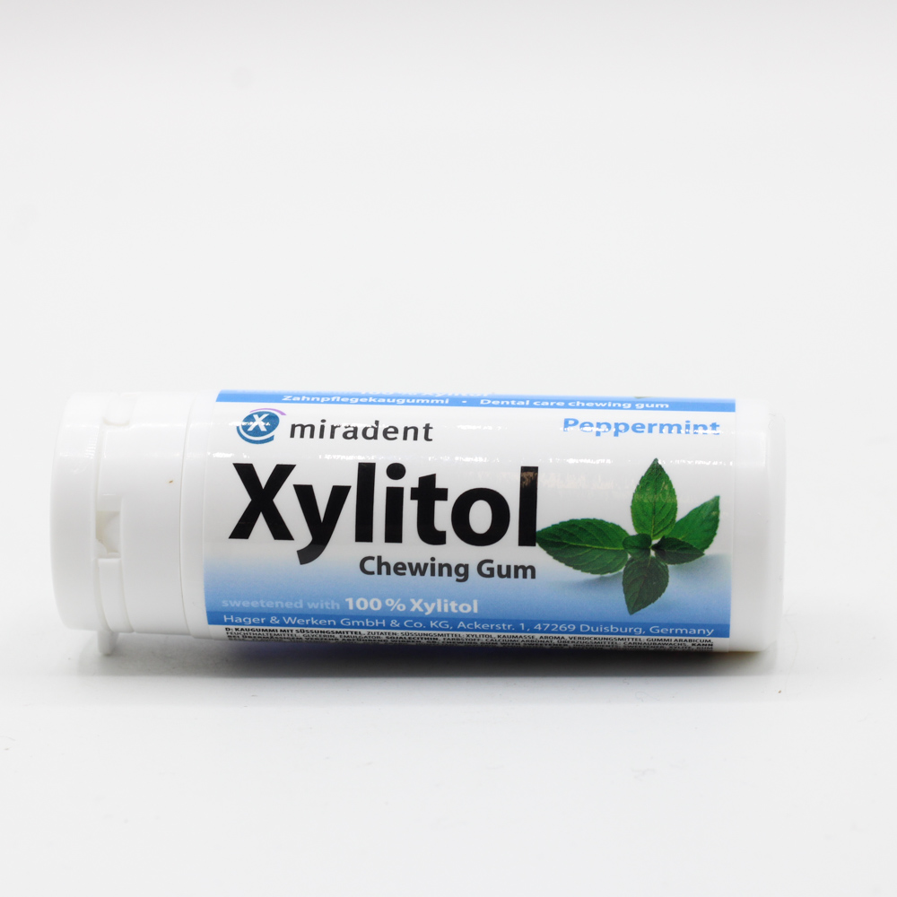 MIRADENT Xylitol Chewing Gum Minze