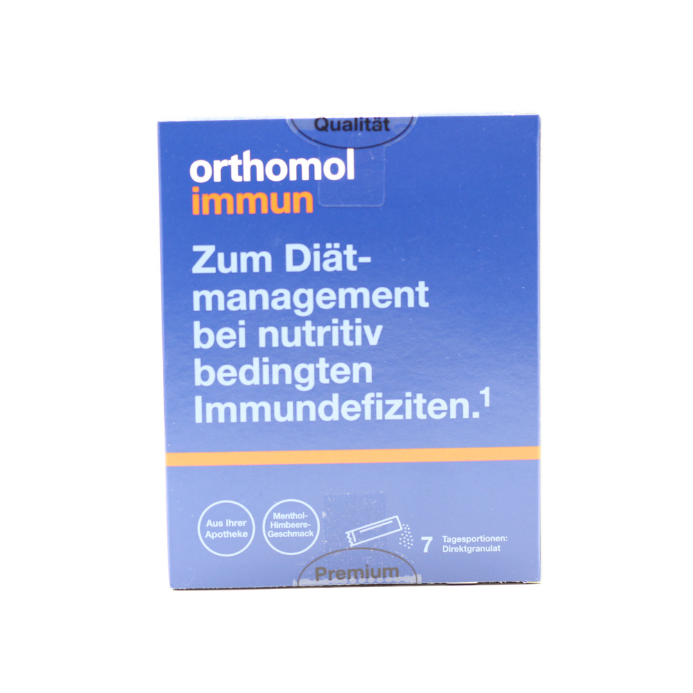 ORTHOMOL Immun Direktgranulat Himbeer/Menthol