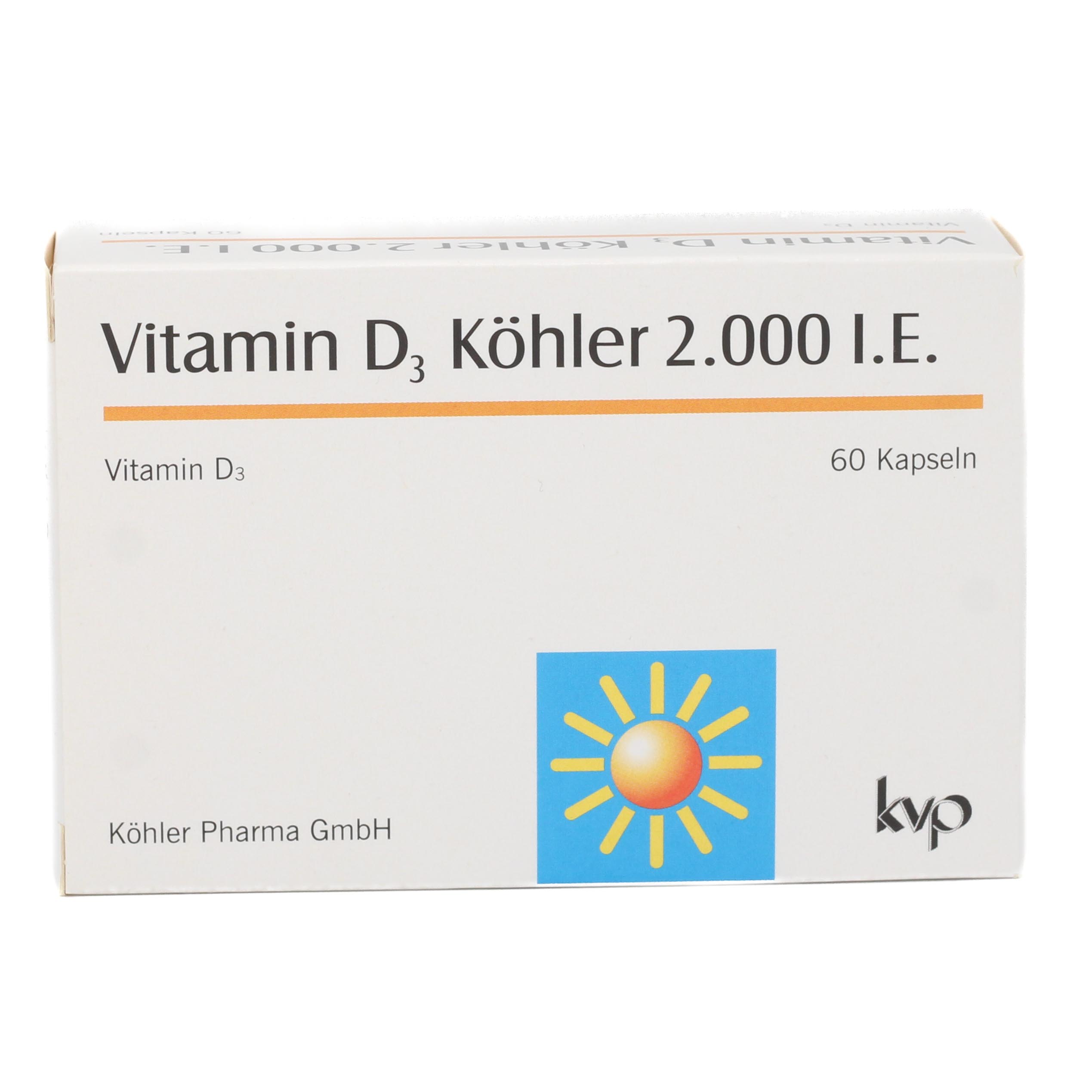 VITAMIN D3 KÖHLER 2.000 I.E. Kapseln