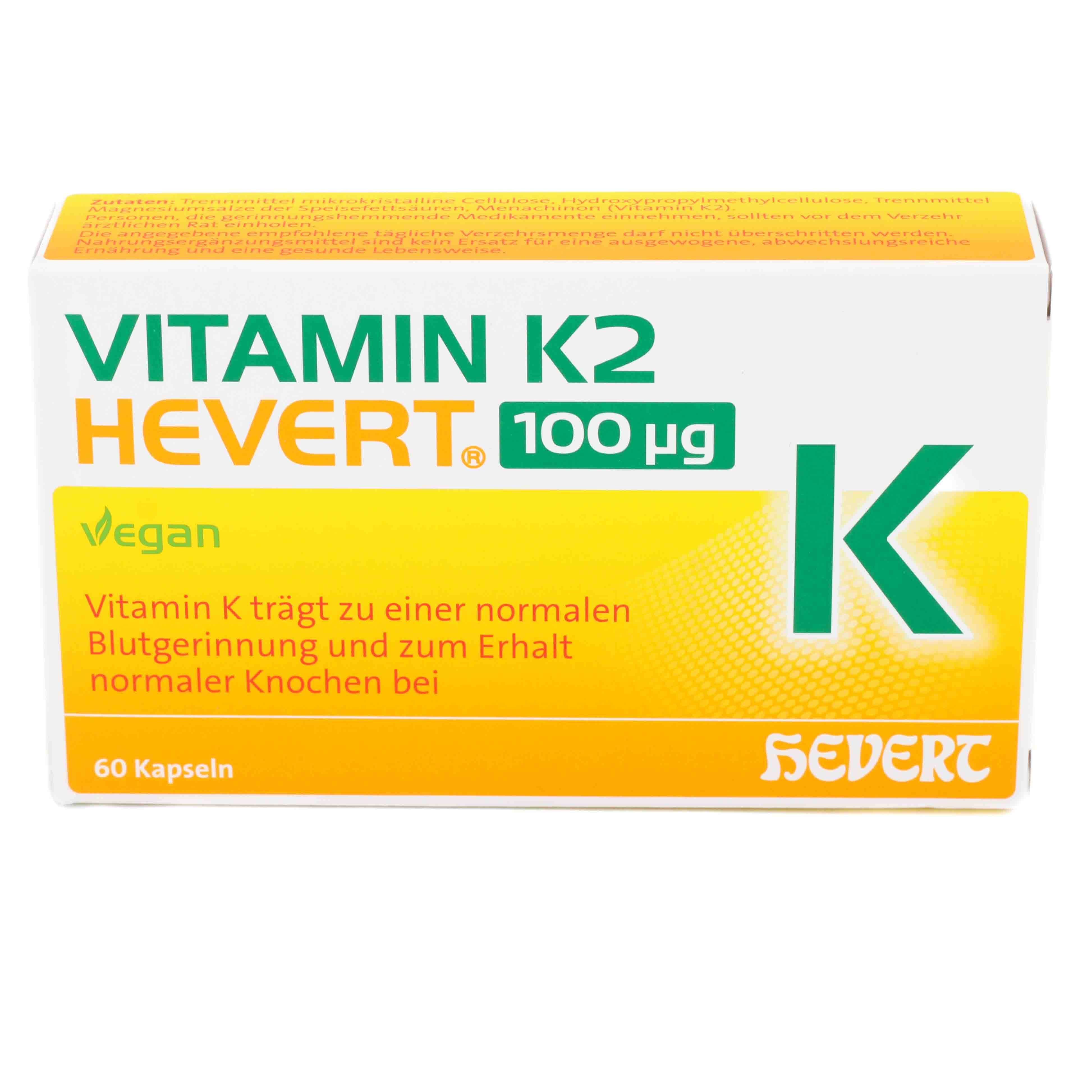 VITAMIN K2 HEVERT 100 μg Kapseln