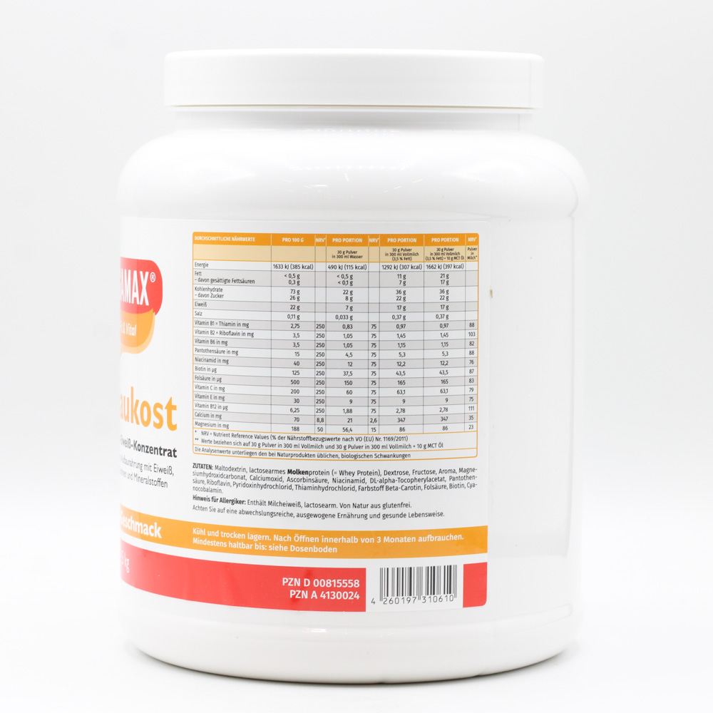 MEGAMAX Aufbaukost Vanille Pulver