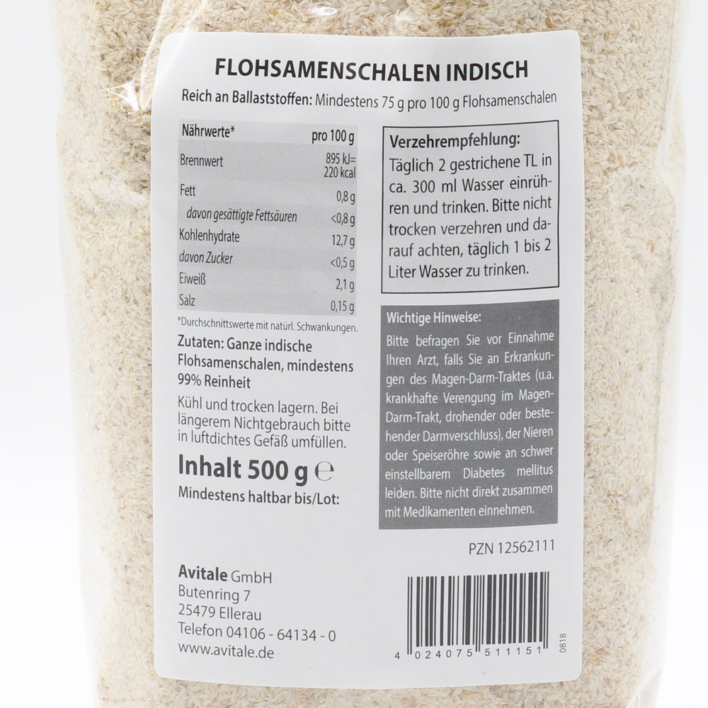 FLOHSAMENSCHALEN indisch