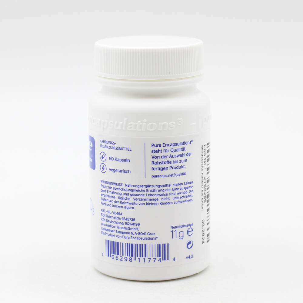 PURE ENCAPSULATIONS Vitamin D3 4000 I.E. Kapseln