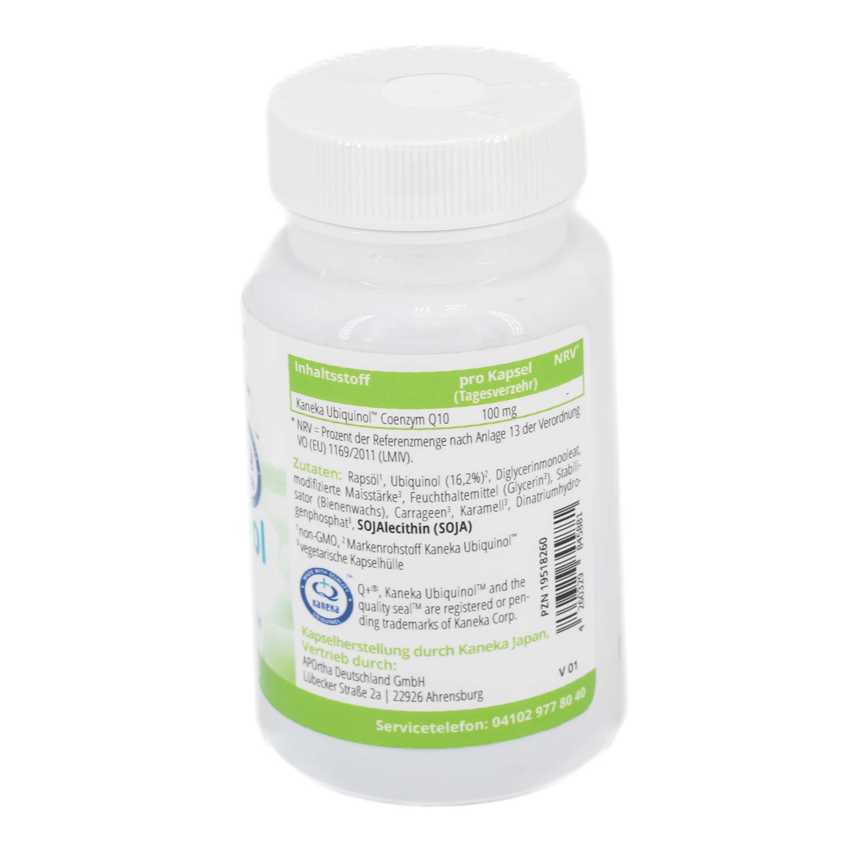 APORTHA Kaneka Ubiquinol 100mg Coenzym Q10 veg.Kps