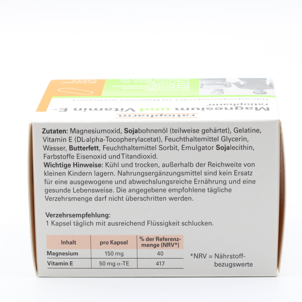 MAGNESIUM UND VITAMIN E-ratiopharm Kapseln