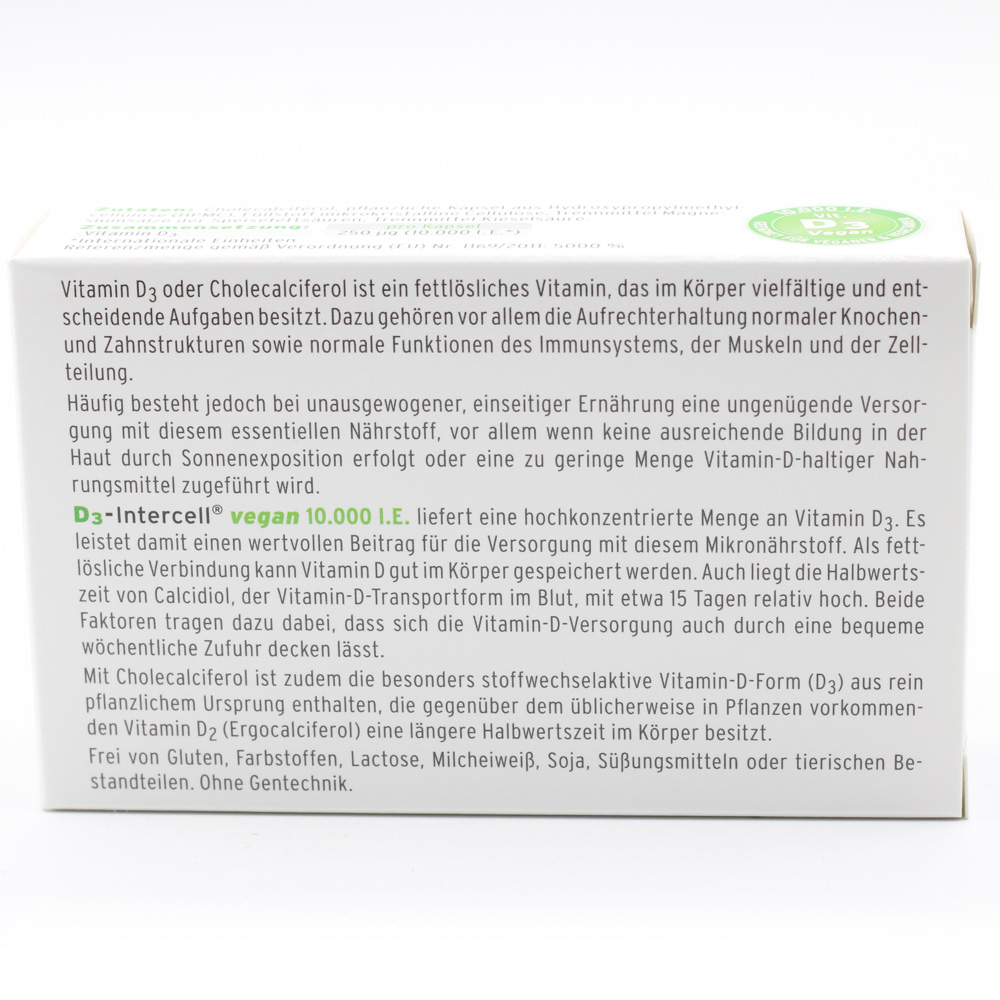 D3-INTERCELL vegan 10.000 I.E. Kapseln