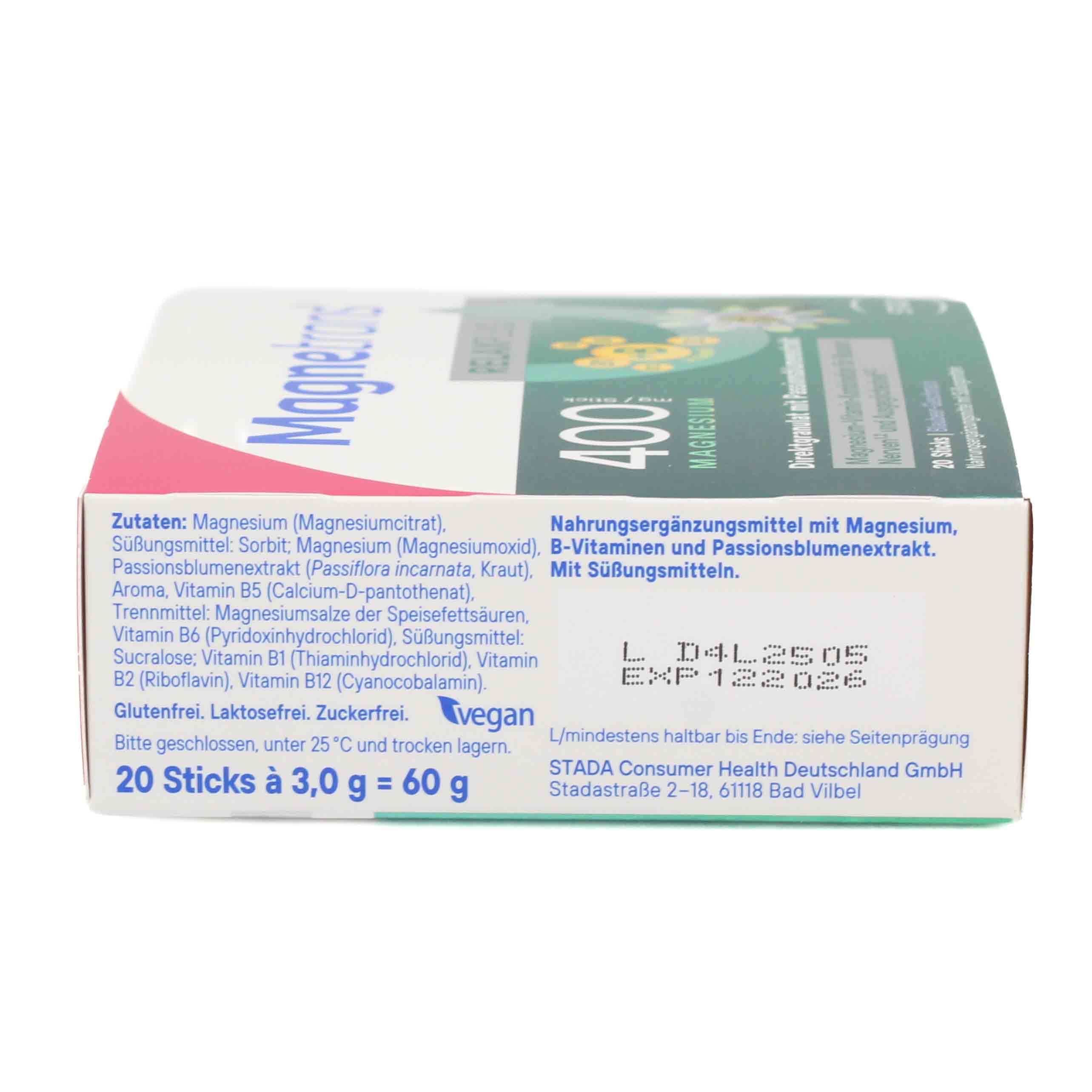 MAGNETRANS Relax+ 400 mg Granulat Sticks Blaubeere