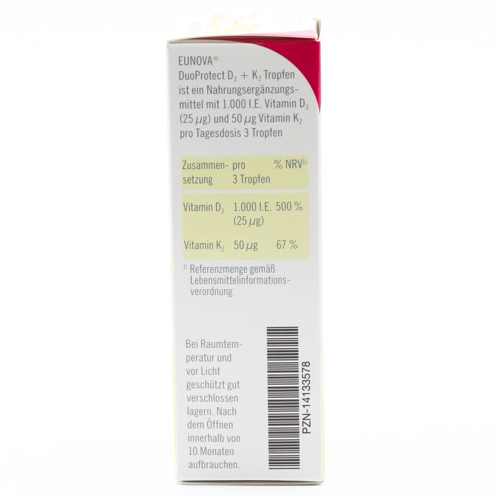 EUNOVA DuoProtect D3+K2 1000 I.E./50 μg Tropfen
