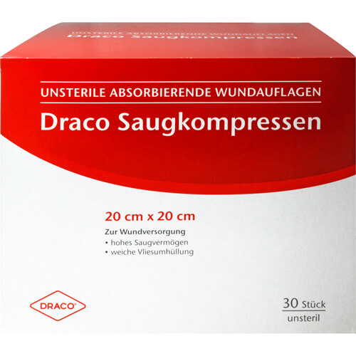 SAUGKOMPRESSEN unsteril 20x20 cm Draco