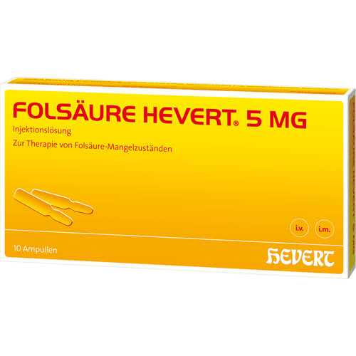 FOLSÄURE HEVERT 5 mg Ampullen