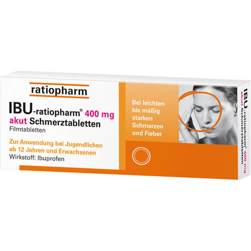 IBU-RATIOPHARM 400 mg akut Schmerztbl.Filmtabl.
