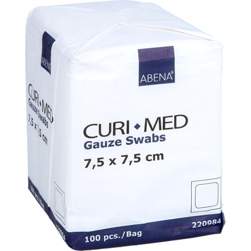 MULLKOMPRESSEN 7,5x7,5 cm unsteril 8lagig