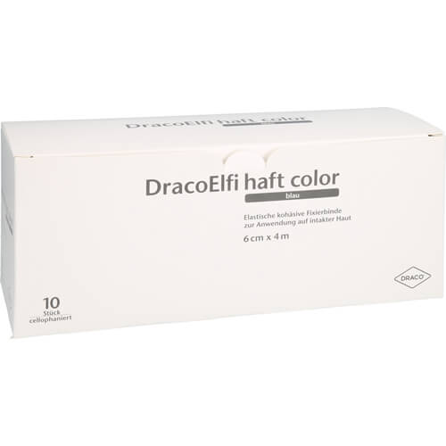 DRACOELFI haft color elast.Fixierb.6 cmx4 m blau