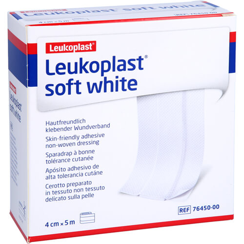LEUKOPLAST soft white Pflaster 4 cmx5 m Rolle