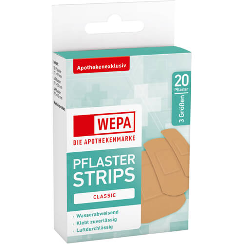 WEPA Pflasterstrips Classic wasserabweis.3 Größen