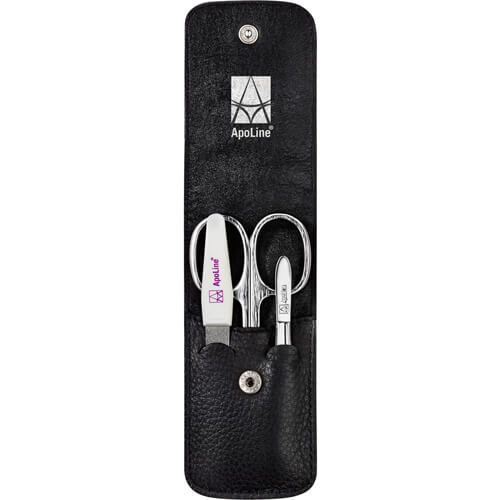 APOLINE Manicure Etui 3teilig schwarz
